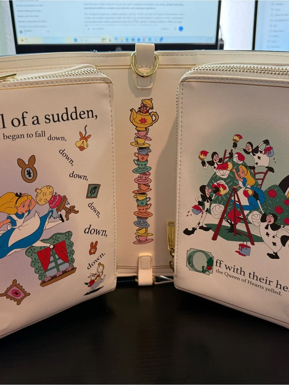 Loungefly Alice in Wonderland Blue and Gold Decorative Book Accent